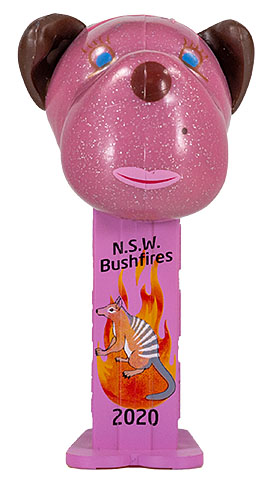 PEZ - AWL / SOS - NSW Bushfires 2020 - Barkina Mini - Pink Glitter Head Numbat