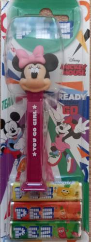 PEZ - Team Mickey & Minnie - Minnie Mouse - Minnie Go Girl - F/K