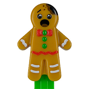 PEZ - Christmas - Gingerbread Man - bitten and scared