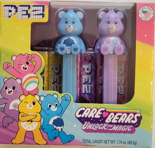 PEZ - Care Bears - Twin Beack Care Bears Grumpy Bear & Share Bear