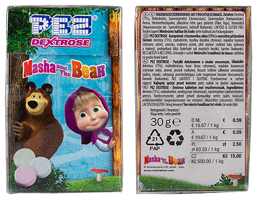 PEZ - Dextrose Packs - Masha and the Bear