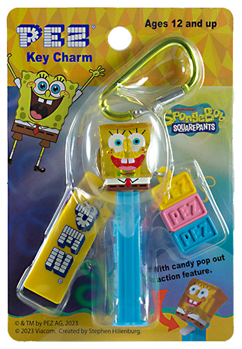 PEZ - Key Charm - Spongebob - Spongebob - Crystal