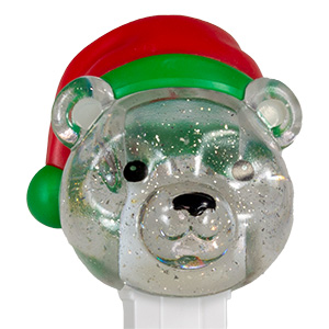 PEZ - Christmas - Polar Bear - Clear Crystal Head - D