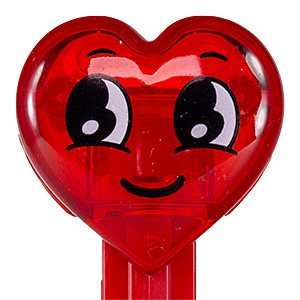 PEZ - Funky Faces - Emoji - 2024 Euro - Heart Smiling - Crystal