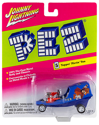 PEZ - Johnny Lightning - Release 3 - White Lightning - Topper Movin' Van