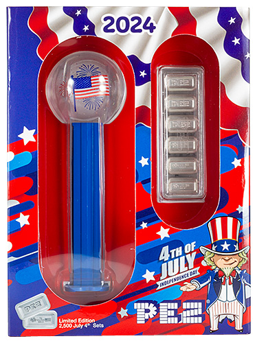 PEZ - PEZ Miscellaneous - Silver Wafer Gift Set - Ball - USA Flag