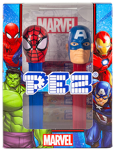 PEZ - Super Heroes - Marvel - Spiderman Captain America Twin Pack - Euro Release