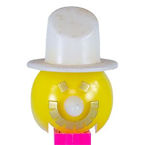 PEZ - Christmas - Misfits - Snowman - Yellow Head, Pink Stem - C