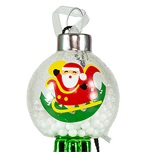 PEZ - Ornaments - Kat + Annie - 2023 - Snow Globe - Santa in Sled