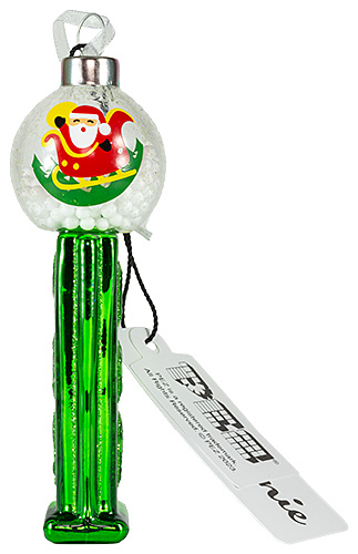 PEZ - Ornaments - Kat + Annie - 2023 - Snow Globe - Santa in Sled