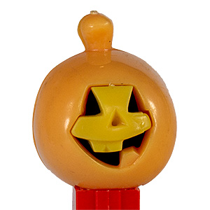 PEZ - Halloween - Pumpkin - Duotone Dark/Light Orange Face - A