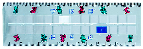 PEZ - Rulers - cm / inch ruler - light green - pig