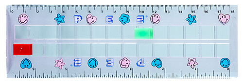 PEZ - Rulers - cm / inch ruler - light blue - smiley