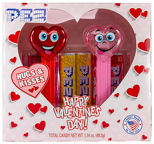 PEZ - Valentines - Happy Hearts Valentines Twin Pack - Hugs & Kisses