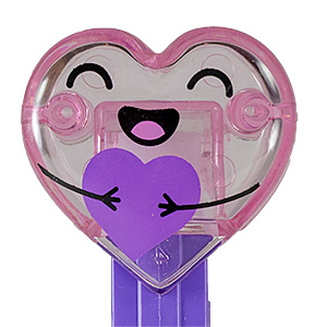 PEZ - Valentines - Purple Hugging Crystal Heart