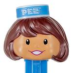 PEZ - Presenter Girl  Peppermint / Medium Skin Tone Brown Hair