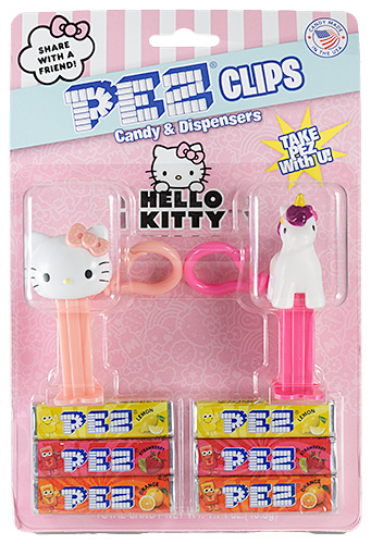 PEZ - Hello Kitty - Unicorn & Hello Kitty Mini Clip Set