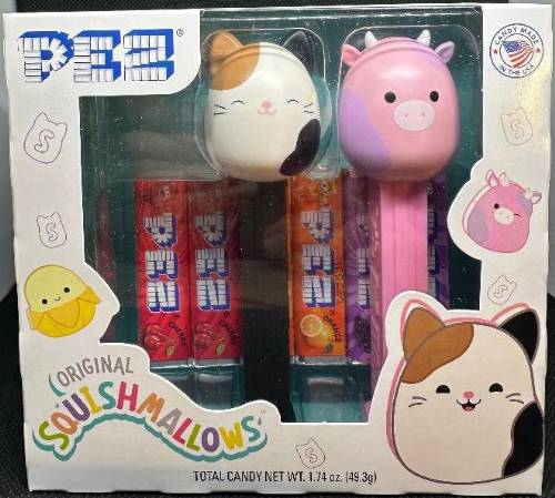 PEZ - Squishmallows - Squishmallows Twin Pack Cat Cam & Cow Patty