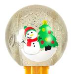 PEZ - Ball Crystal Glitter Santa  Snowman Christmas Tree